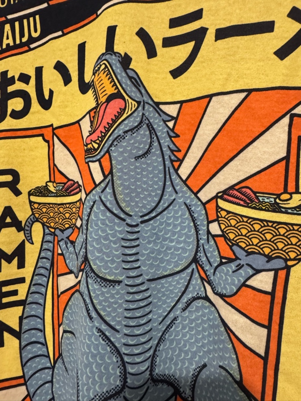 Godzilla ramen Streetwear t-shirt unisex sz xl - Picture 4 of 4